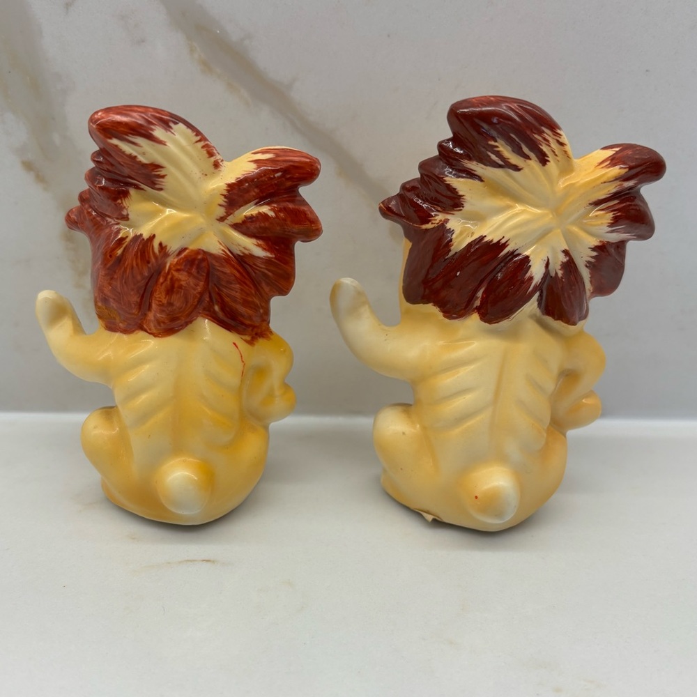 Vintage Anthropomorphic Lion Salt & Pepper Shaker Set MCM Japan - Picture 3 of 8